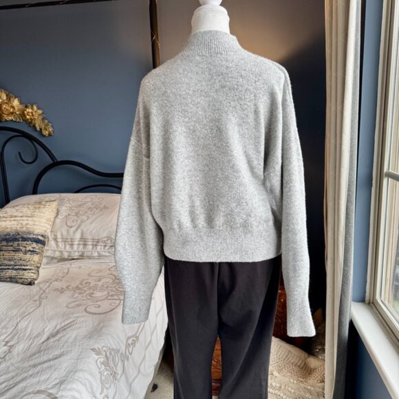 Light Grey Mock Neck Sweater - Picture 5 of 9